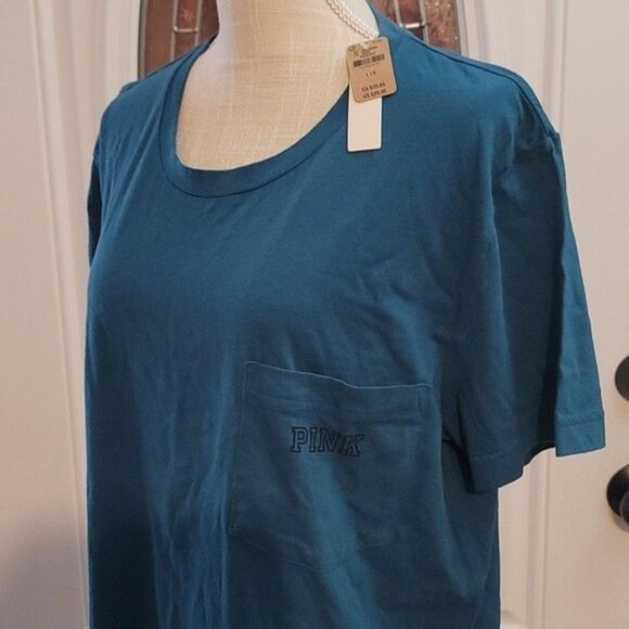 Blue Coral Short Sleeve Pocket Tee PINK VS Large - Picture 2 of 8